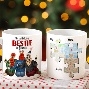 Sisters Forever Never Apart Maybe In Distance But Never At Heart - Personalized Sisters Mug - Custom Map - Coffee Mug - GoDuckee
