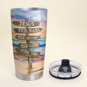 Jesus The Way The Truth The Life - Personalized Tumbler Cup - Tumbler Cup - GoDuckee