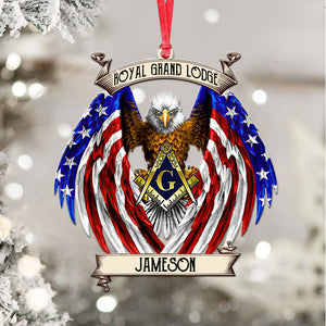 Freemasonry Royal Grand Lodge Personalized Christmas Ornament - Ornament - GoDuckee