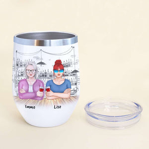 Personalized Drinking Mother & Daughter Wine Tumbler - Karma When Your Daughter Turns Out Just Like You - Wine Tumbler - GoDuckee