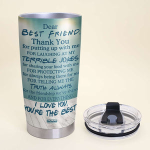I Love You You're The Best, Best Friend Personalized Tumbler Gift - Tumbler Cup - GoDuckee