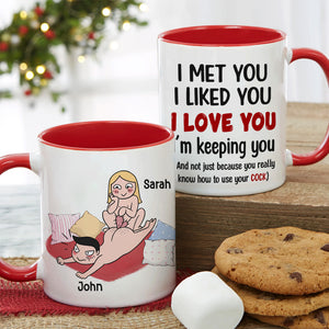 I Met You I Liked You I Love You I’m Keeping You - Personalized Funny Couple Mug - Gift For Couple - Coffee Mug - GoDuckee