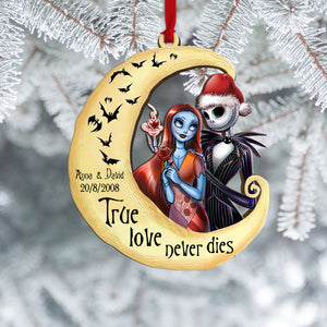 Couple True Love Never Die, Personalized Wood Ornament, Christmas Gift For Couple - Ornament - GoDuckee