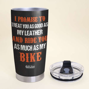 Personalized Biker Couple Tumbler Cup - Still Keeping The Promise - Tumbler Cup - GoDuckee