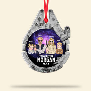 Best Family In The Galaxy Personalized Acrylic Custom Shape Ornament - Ornament - GoDuckee