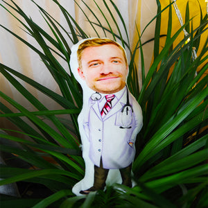 Custom Face Pillow, Love Family, Doctor In White Blouse - Pillow - GoDuckee