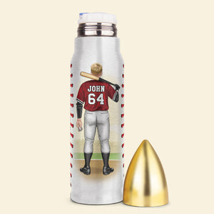 Baseball Player Bullet Tumbler - Baseball Is My Favourite Season - Water Bottles - GoDuckee