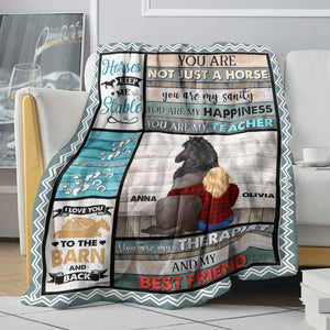 Horses Keep Me Stable, Horses And Me Best Friend Blanket - Blanket - GoDuckee