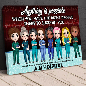 Personalized Nurse Bestie Poster - Anything Is Possible When You Have The Right People There To Support You Fol9-Vd1 - Poster & Canvas - GoDuckee
