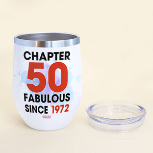 Drinking Man - Personalized Birthday Wine Tumbler - Chapter Years Fabulous Since - Wine Tumbler - GoDuckee