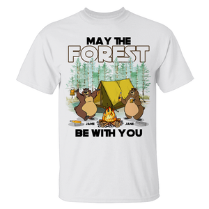 Personalized Camping Ideas, May The Forest Be With Custom Bear Family Shirts - Shirts - GoDuckee