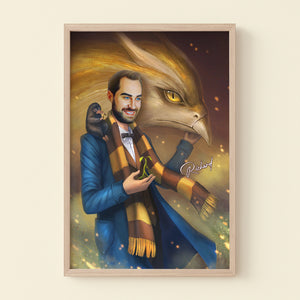 Personalized F.B. and Where to Find Them - J.K.R Canvas Print - Laughing Man - Poster & Canvas - GoDuckee