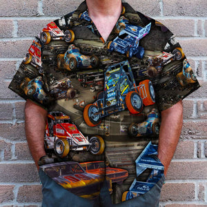 Dirt Track Racing Hawaiian Shirt, Aloha Shirt - Hawaiian Shirts - GoDuckee