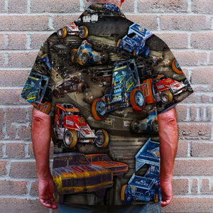 Dirt Track Racing Hawaiian Shirt, Aloha Shirt - Hawaiian Shirts - GoDuckee