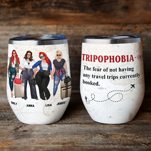 Personalized Girls Trip Wine Tumbler - Tripophobia Definition - Wine Tumbler - GoDuckee