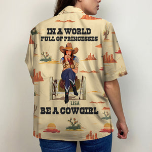 Personalized Cowgirl Hawaiian Shirt - Desert Pattern - Be A Cowgirl - Hawaiian Shirts - GoDuckee