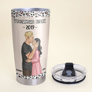 Personalized Young Couple Tumbler - Love Of My Life, Together Since - Tumbler Cup - GoDuckee
