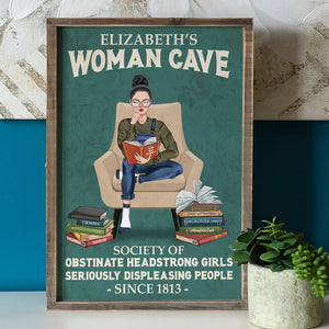 Personalized Reading Book Poster - Woman Cave - Poster & Canvas - GoDuckee