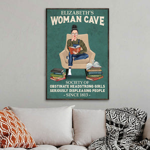 Personalized Reading Book Poster - Woman Cave - Poster & Canvas - GoDuckee