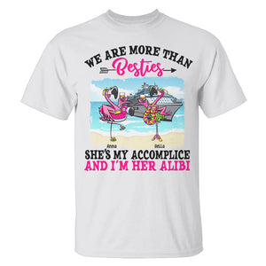Personalized Gifts For Friends, She's my accomplice and i'm her alibi, Custom Flamingo Besties Shirt - Shirts - GoDuckee
