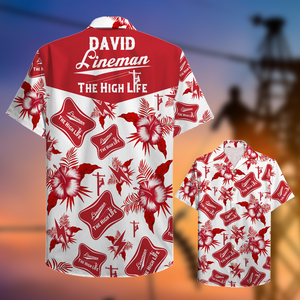 Lineman The High Life - Custom Hawaiian Shirt, Aloha Shirt - Hawaiian Shirts - GoDuckee