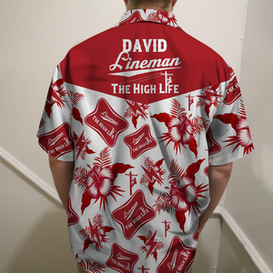 Lineman The High Life - Custom Hawaiian Shirt, Aloha Shirt - Hawaiian Shirts - GoDuckee