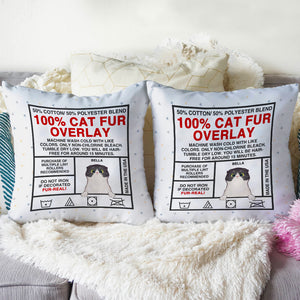 Personalized Gifts For Cat Lover, 100% Cat Fur Overlay - Custom Pillow - Pillow - GoDuckee