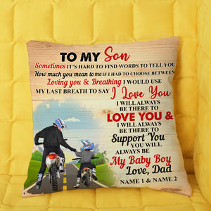 Personalized Motocross Dad Pillow - To My Son - Love, Dad - Pillow - GoDuckee