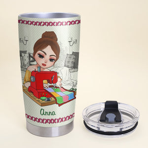 I'm Not Self Medicating With Fabric Personalized Sewing Quilting Tumbler Gift For Her - Tumbler Cup - GoDuckee