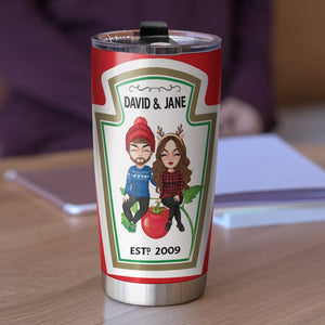 I Love You From My Head Tomatoes Personalized Couple Tumbler, Gift For Couple - Tumbler Cup - GoDuckee