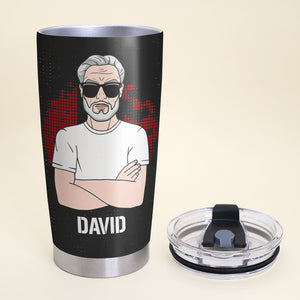 Personalized Dad and Daughter Tumbler - Thank You For All The Help You Give For Being There - Tumbler Cup - GoDuckee