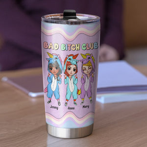 Besties By Chance Judgemental Bitches By Choice Personalized Friends Tumbler, Gift For Friends - Tumbler Cup - GoDuckee