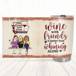 Good Friends Good Wine, Personalized Tumbler, Funny Gifts For Bestie - Tumbler Cup - GoDuckee