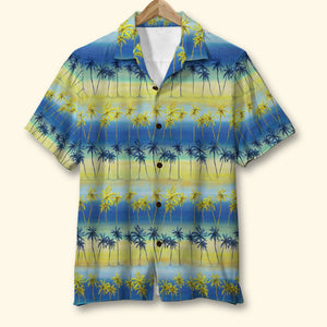 Custom Muscle Car Hawaiian Shirt, Seamless Tree Pattern - Hawaiian Shirts - GoDuckee