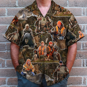 Custom Hunting Photo Hawaiian Shirt, Gift For Hunting Lovers - Hawaiian Shirts - GoDuckee