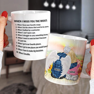When I Miss You The Most Personalized Heaven Mug Gift For Wife - Coffee Mug - GoDuckee