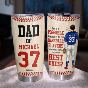 Personalized Baseball Player Tumbler - How Is It Possible - Baseball Player Back View - Tumbler Cup - GoDuckee