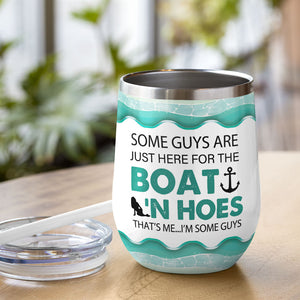 Personalized Pontoon Man Wine Tumbler - That's Me I'm Some Guys - Wine Tumbler - GoDuckee