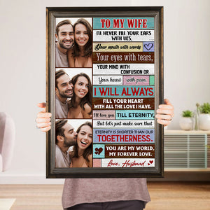 Custom Couple Photo Poster - To My Wife, Love Husband - Poster & Canvas - GoDuckee