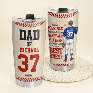 Personalized Baseball Player Tumbler - How Is It Possible - Baseball Player Back View - Tumbler Cup - GoDuckee