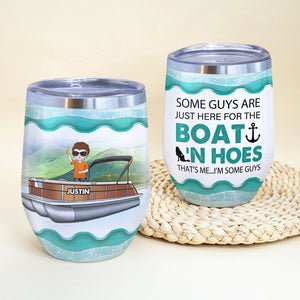 Personalized Pontoon Man Wine Tumbler - That's Me I'm Some Guys - Wine Tumbler - GoDuckee
