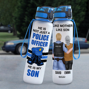 Personalized Police Water Tracker Bottle - Like Mother - Family Hug MOM2104 - Water Bottles - GoDuckee