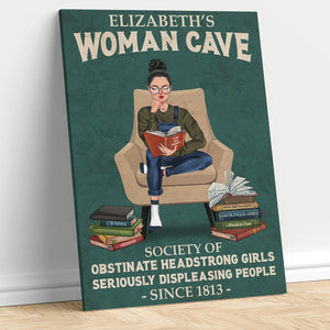 Personalized Reading Book Poster - Woman Cave - Poster & Canvas - GoDuckee