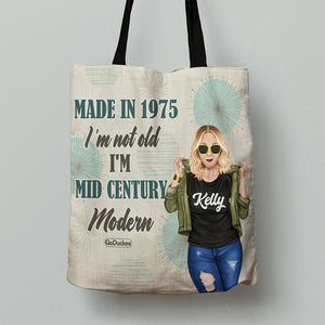 Year Of Birth Personalized All Over Tote Bag - I'm Not Old I'm Mid-Century Modern - Cool & Badass Woman - Tote Bag - GoDuckee