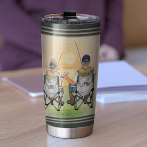 Personalized Fishing Couple Tumbler - If I Could Go Back Years I'd Still Find You - Tumbler Cup - GoDuckee
