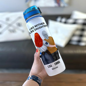 Personalized Police Water Tracker Bottle - Like Mother - Family Hug MOM2104 - Water Bottles - GoDuckee