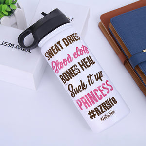 UTV Racing Water Bottle - Pretty In Pink, Badass In Camo - #RZRlife - Water Bottles - GoDuckee