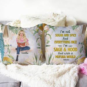 I'm Not Sugar And Spice - Personalized Pillow - Gift For Book Lovers - Nose In A Book - Pillow - GoDuckee