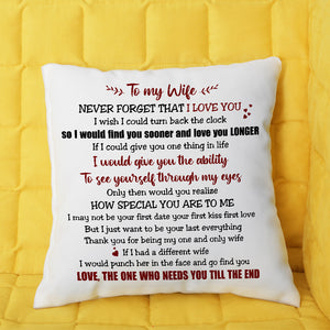 Personalized Old Couple Pillow - To My Wife, At 80 & Say We Made it, Never Forget That I Love You - Pillow - GoDuckee