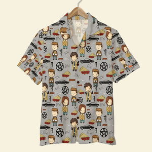 Supernatural Hawaiian Shirt - Supernatural Series Pattern - Hawaiian Shirts - GoDuckee
